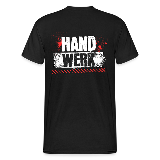 Unisex T-Shirt "Handwerk" (hinten bedruckt) - Schwarz