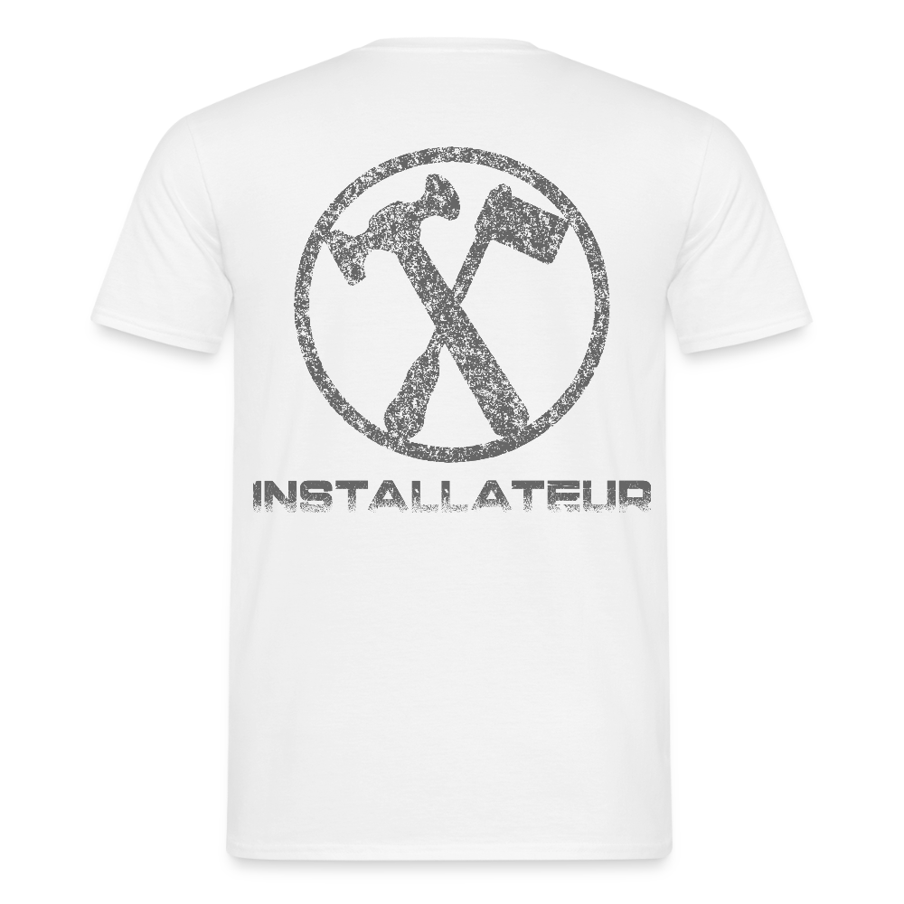 Unisex T-Shirt "Installateur" Weiß Männer T-Shirt