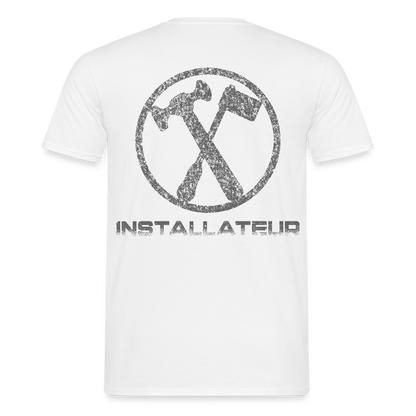 Unisex T-Shirt "Installateur" Weiß Männer T-Shirt