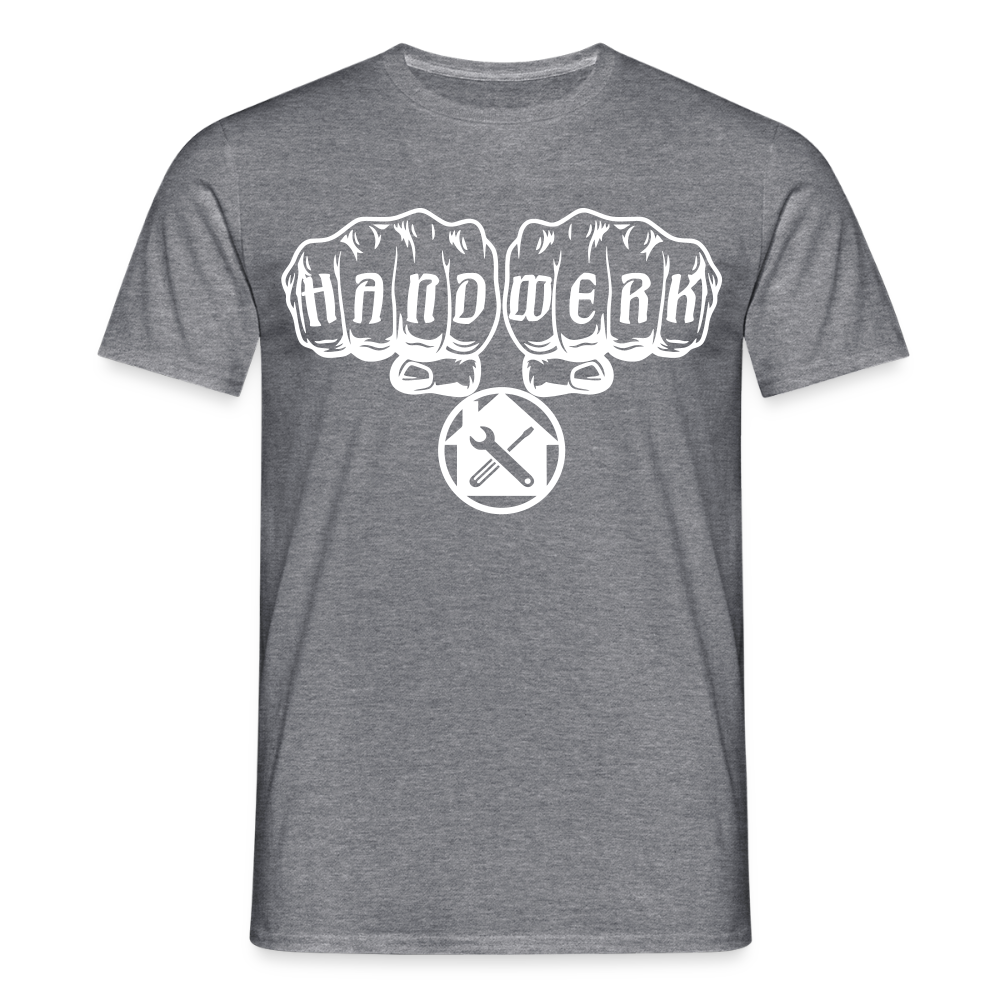 Unisex T-Shirt "Hausmeister" Graphit meliert Männer T-Shirt