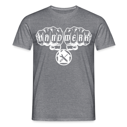 Unisex T-Shirt "Hausmeister" Graphit meliert Männer T-Shirt