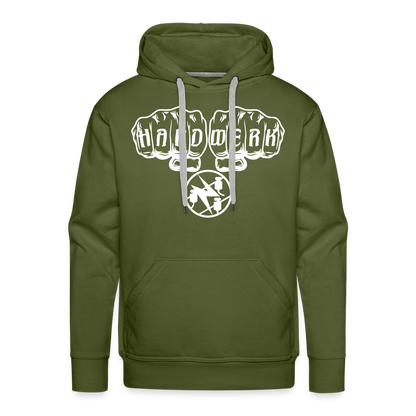 Männer Premium Hoodie "Elektriker" Olivgrün Männer Premium Hoodie