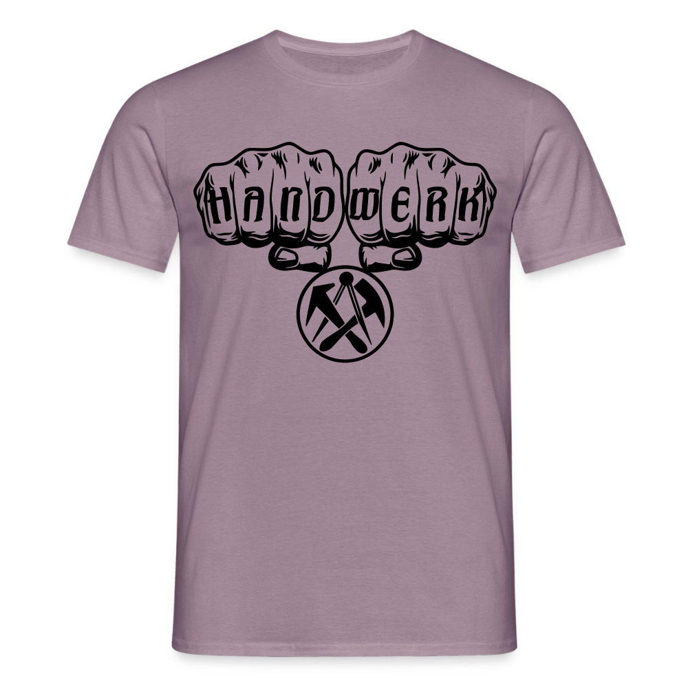 Unisex T-Shirt "Dachdecker" Lilagrau Männer T-Shirt