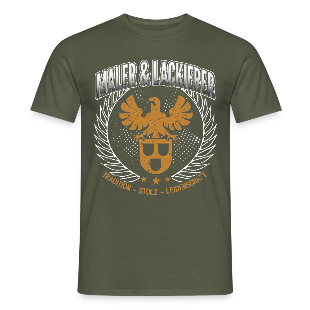 Unisex Maler & Lackierer T-Shirt von Spreadconnect, bequemes Männer T-Shirt mit traditionellem Design, weiße Baumwolle, frontaler Druck