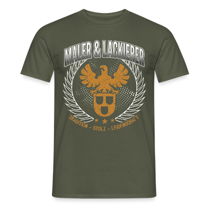 Unisex Maler & Lackierer T-Shirt von Spreadconnect, bequemes Männer T-Shirt mit traditionellem Design, weiße Baumwolle, frontaler Druck