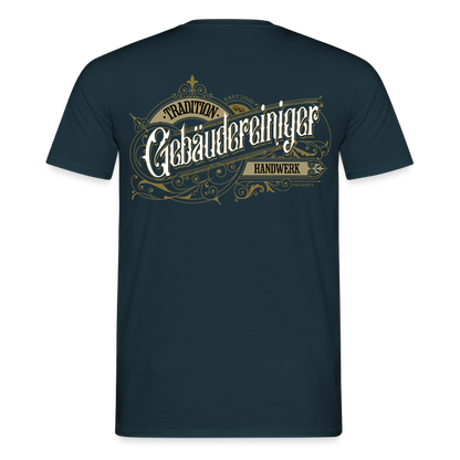 Unisex T-Shirt "Gebäudereiniger" Nostalgie Handwerk Navy Männer T-Shirt