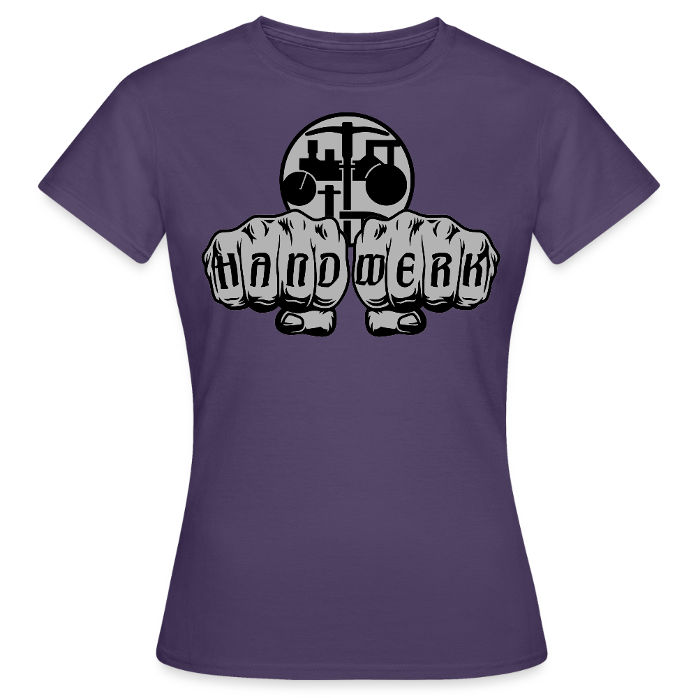 Frauen T-Shirt "Strassenbauer" Dunkellila Frauen T-Shirt