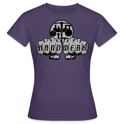 Frauen T-Shirt "Strassenbauer" Dunkellila Frauen T-Shirt