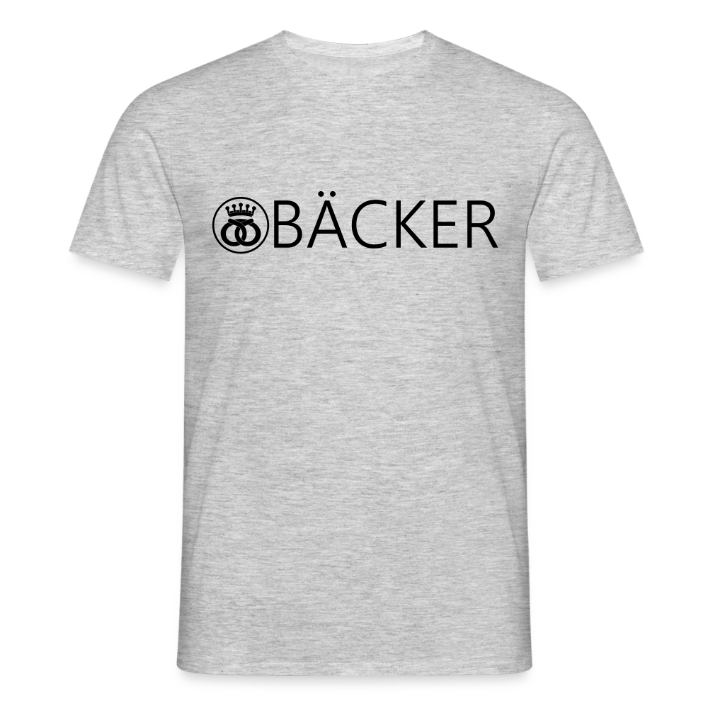 Unisex T-Shirt "Bäcker" Grau meliert Männer T-Shirt