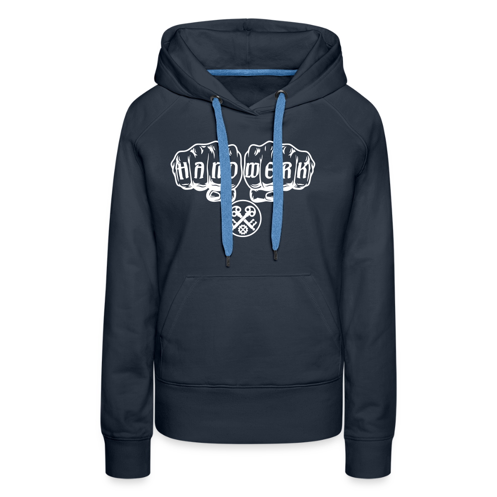 Frauen Premium Hoodie "Schlosser" Navy Frauen Premium Hoodie
