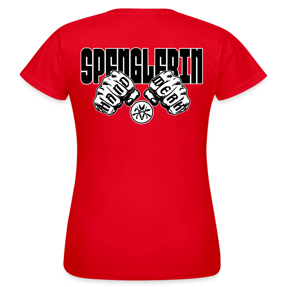 Frauen T-Shirt "Spenglerin" (beidseitig bedruckt) Rot Frauen T-Shirt