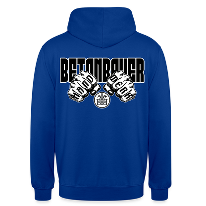 Unisex Hoodie "Betonbauer" (beidseitig bedruckt) - Royalblau
