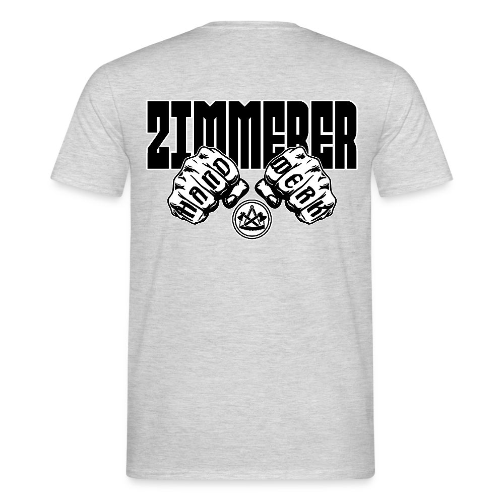 Unisex T-Shirt "Zimmerer" (beidseitig bedruckt) Grau meliert Männer T-Shirt
