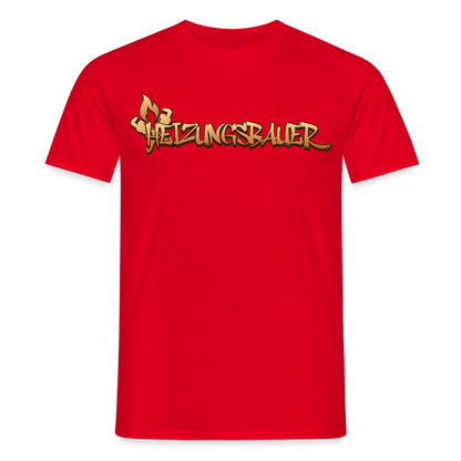 Unisex T-Shirt "Heizungsbauer" Rot Männer T-Shirt