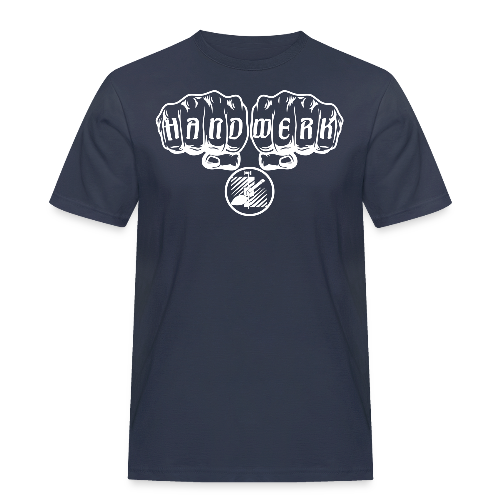 Männer Workwear T-Shirt "Fliesenleger" - Navy