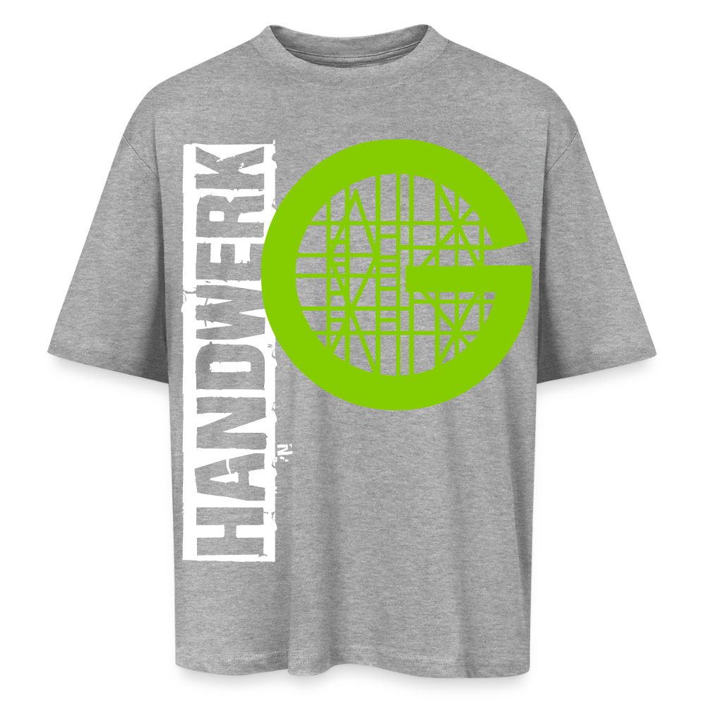 Oversized Unisex T-Shirt "Gerüstbauer" - Grau meliert