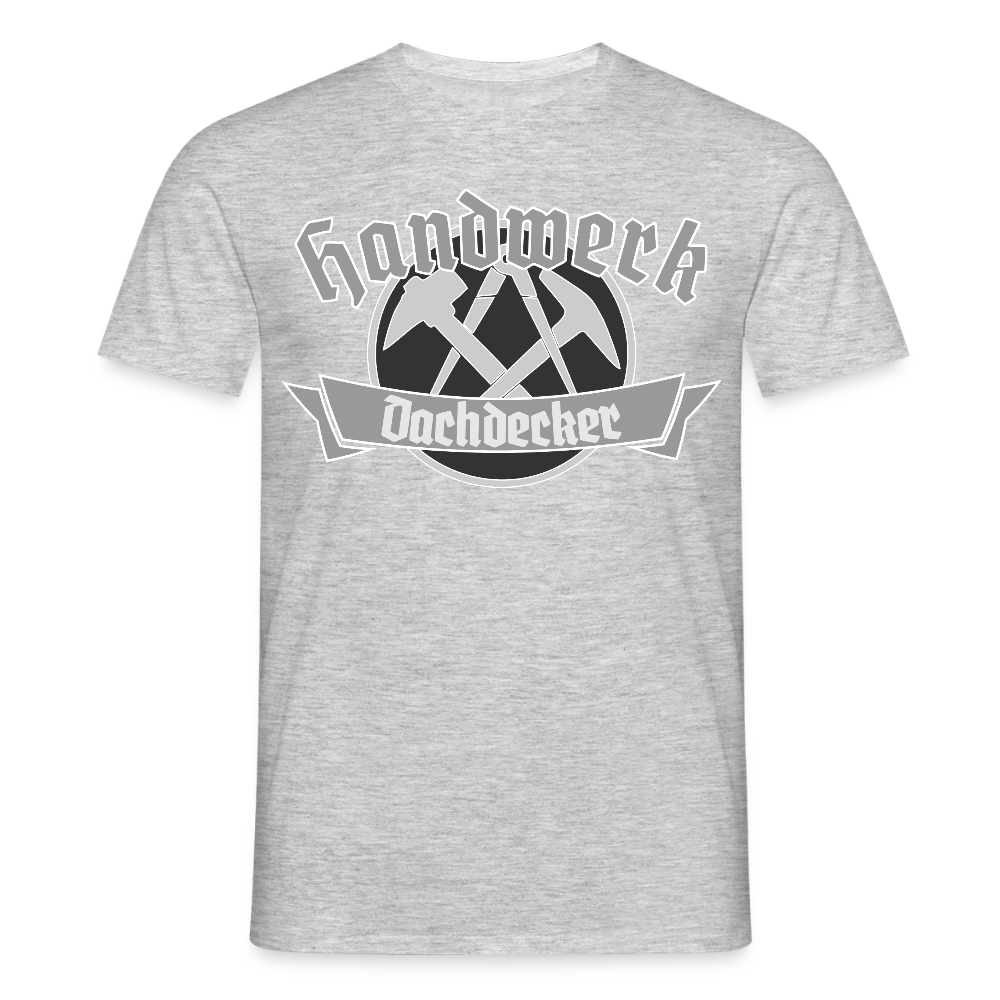 Unisex T-Shirt "Dachdecker" Grau meliert Männer T-Shirt