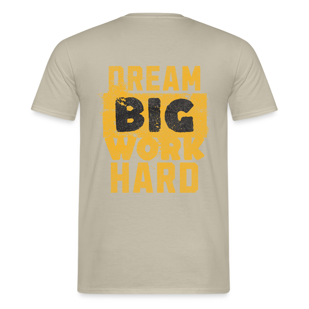 Unisex T-Shirt "Work Hard" Sandbeige Männer T-Shirt