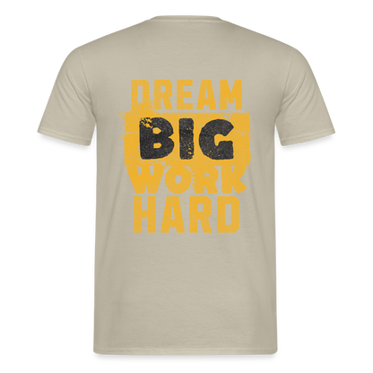 Unisex T-Shirt "Work Hard" Sandbeige Männer T-Shirt