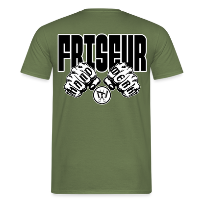 Unisex T-Shirt "Friseur" Militärgrün Männer T-Shirt