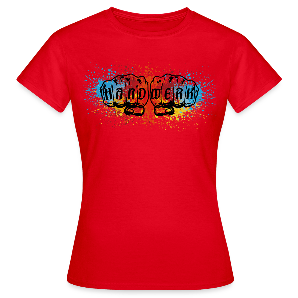 Frauen T-Shirt "Splash-Color" Rot Frauen T-Shirt