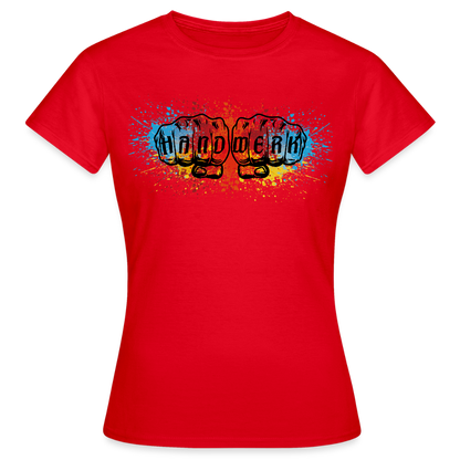 Frauen T-Shirt "Splash-Color" Rot Frauen T-Shirt