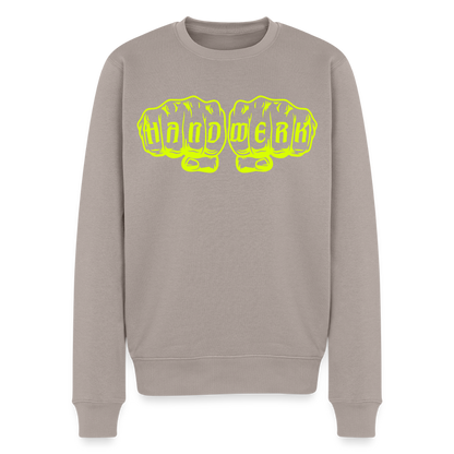 Unisex Premium Pullover "Bodenleger" neongelb Taupe Männer Premium Pullover