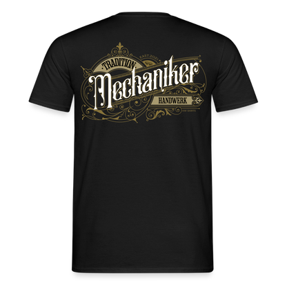 Unisex Mechaniker-Nostalgie T-Shirt von Spreadconnect, Männer T-Shirt mit Vintage-Design, sichtbares Druckmuster in dunkler Farbe
