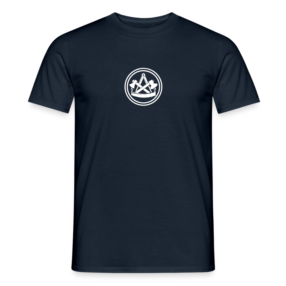 Unisex Handwerker T-Shirt von Spreadconnect mit Skull & Zunft Design, beidseitig bedruckt, bequemes Männer T-Shirt, kreative Mode