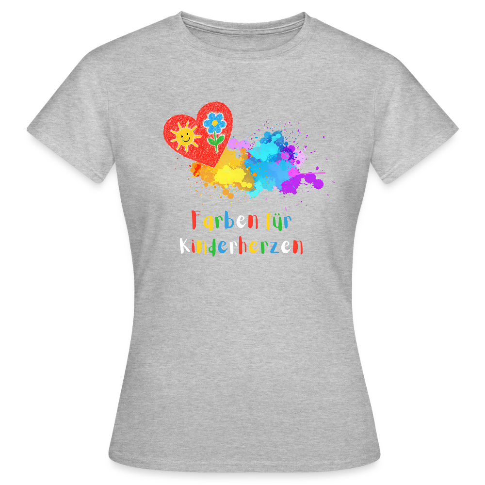 Frauen T-Shirt "Farben für Kinderherzen" Grau meliert Frauen T-Shirt