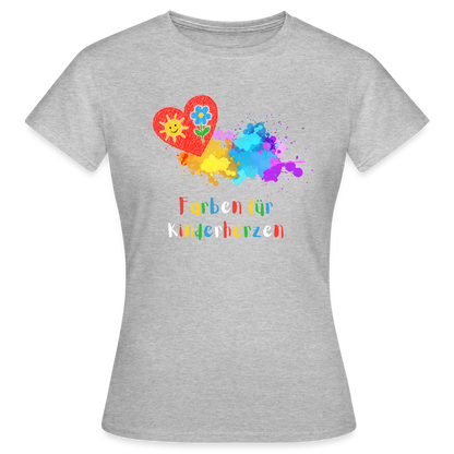 Frauen T-Shirt "Farben für Kinderherzen" Grau meliert Frauen T-Shirt