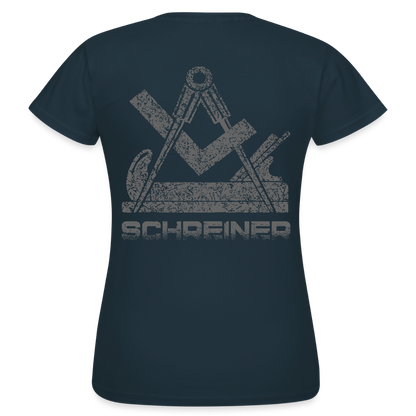 Frauen T-Shirt "Schreiner" Navy Frauen T-Shirt
