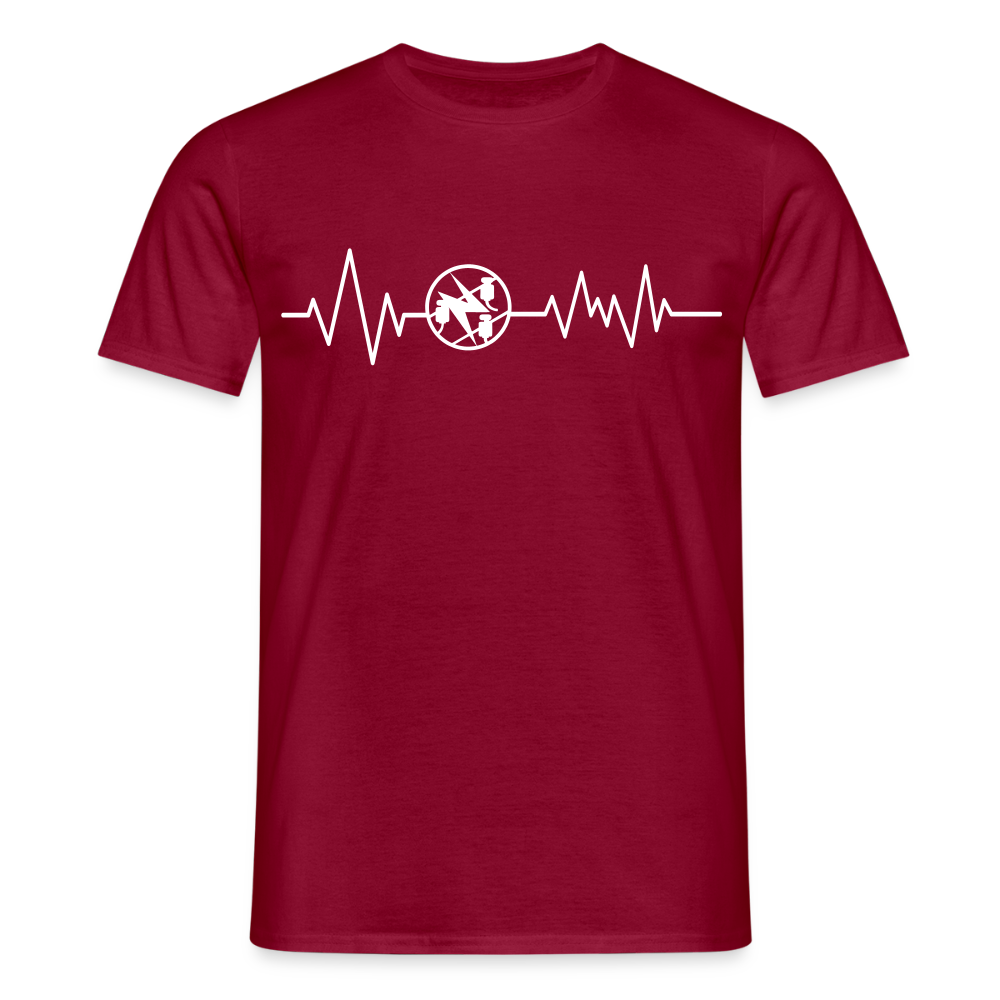 Unisex T-Shirt "Elektriker" Ziegelrot Männer T-Shirt