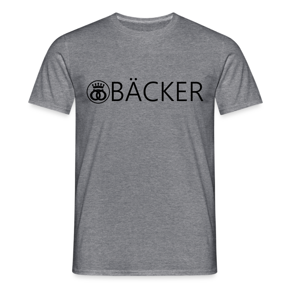 Unisex T-Shirt "Bäcker" Graphit meliert Männer T-Shirt