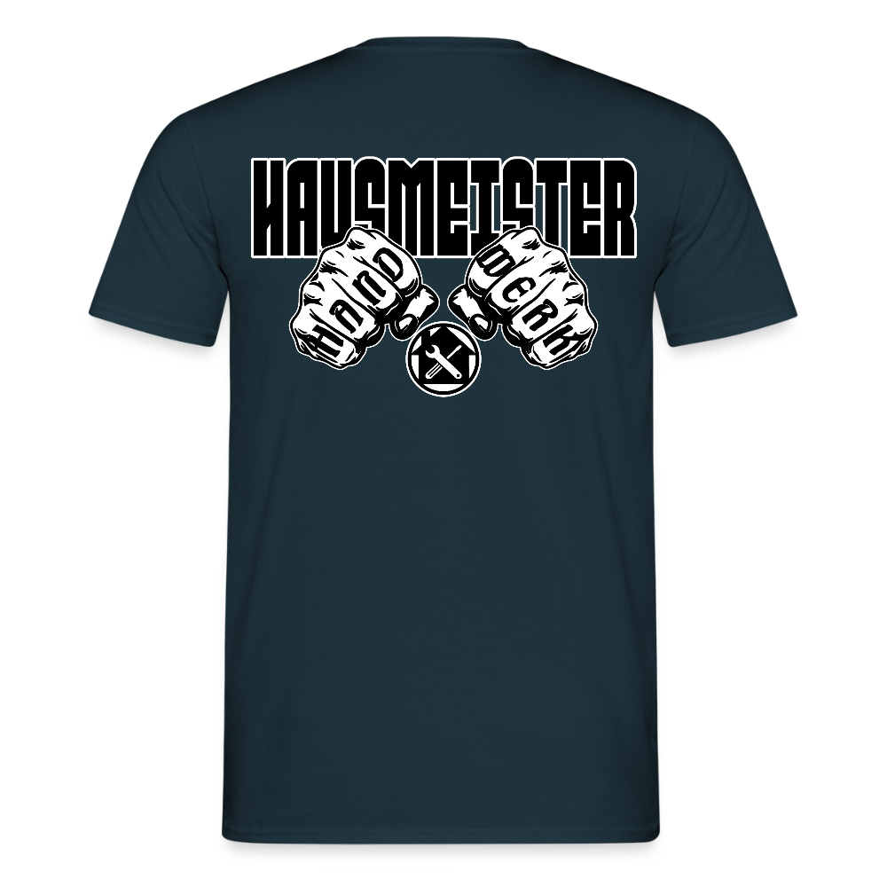 Unisex T-Shirt "Hausmeister" Navy Männer T-Shirt