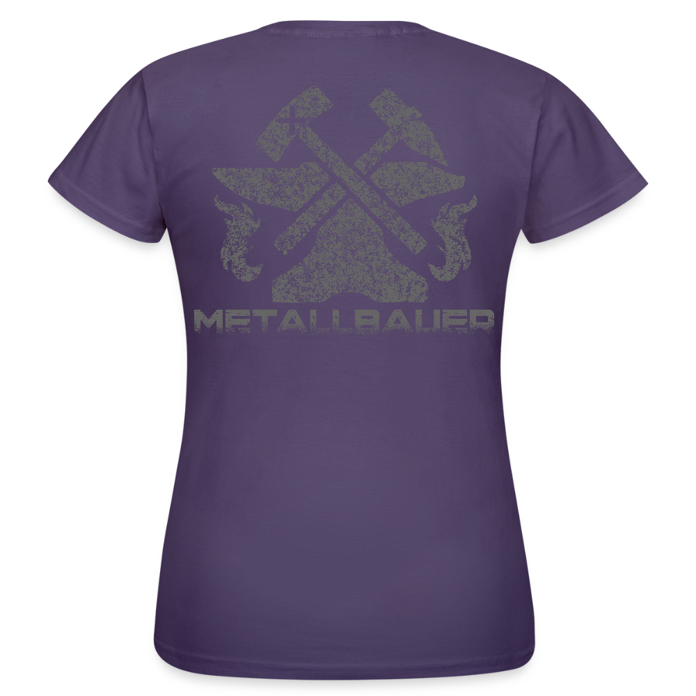 Frauen T-Shirt "Metallbauer" Dunkellila Frauen T-Shirt
