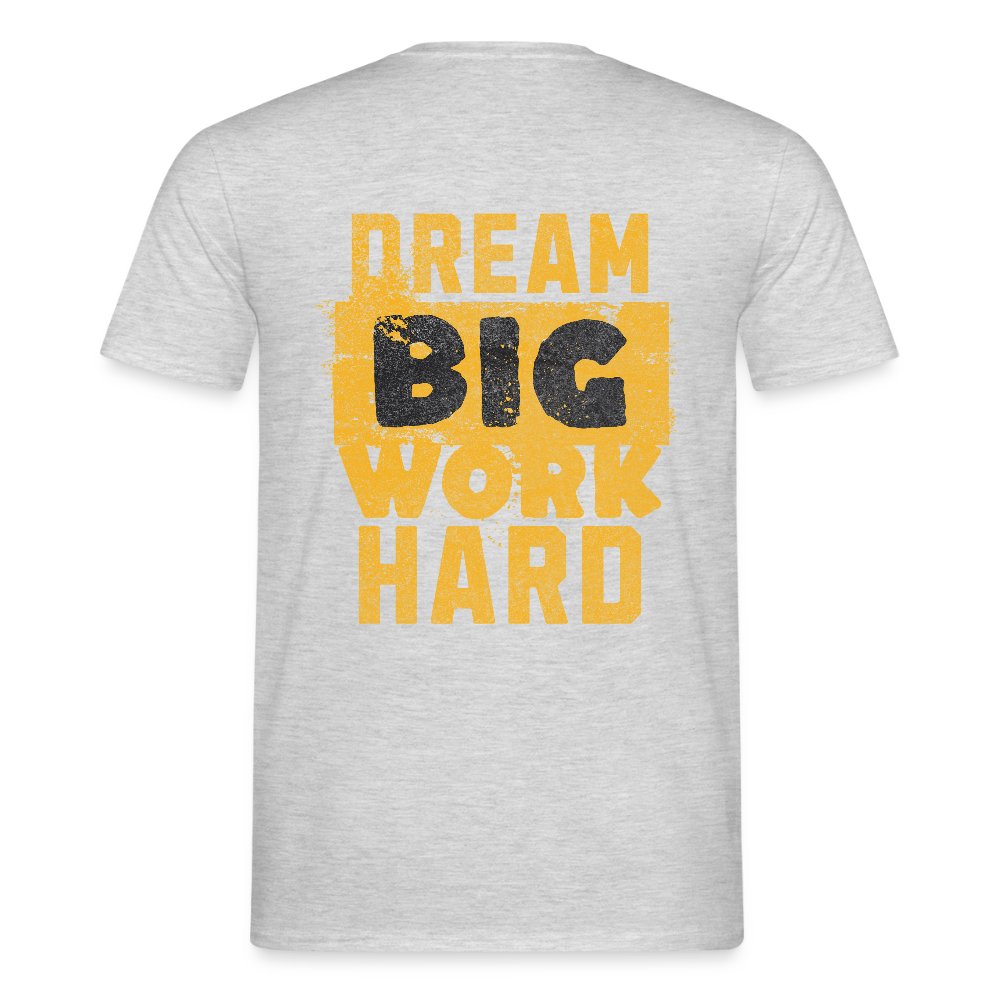 Unisex T-Shirt "Work Hard" Grau meliert Männer T-Shirt