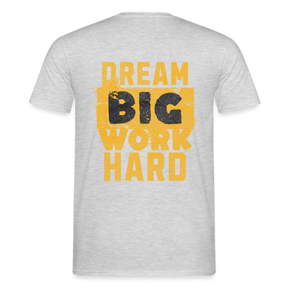 Unisex T-Shirt "Work Hard" Grau meliert Männer T-Shirt