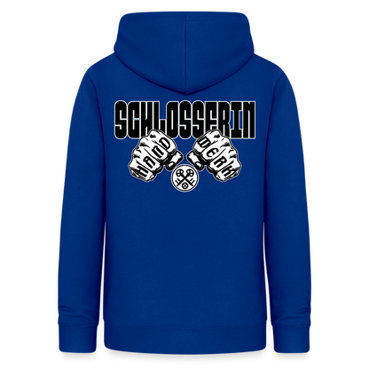 Frauen Hoodie "Schlosserin" (beidseitig beruckt) Royalblau Frauen Hoodie