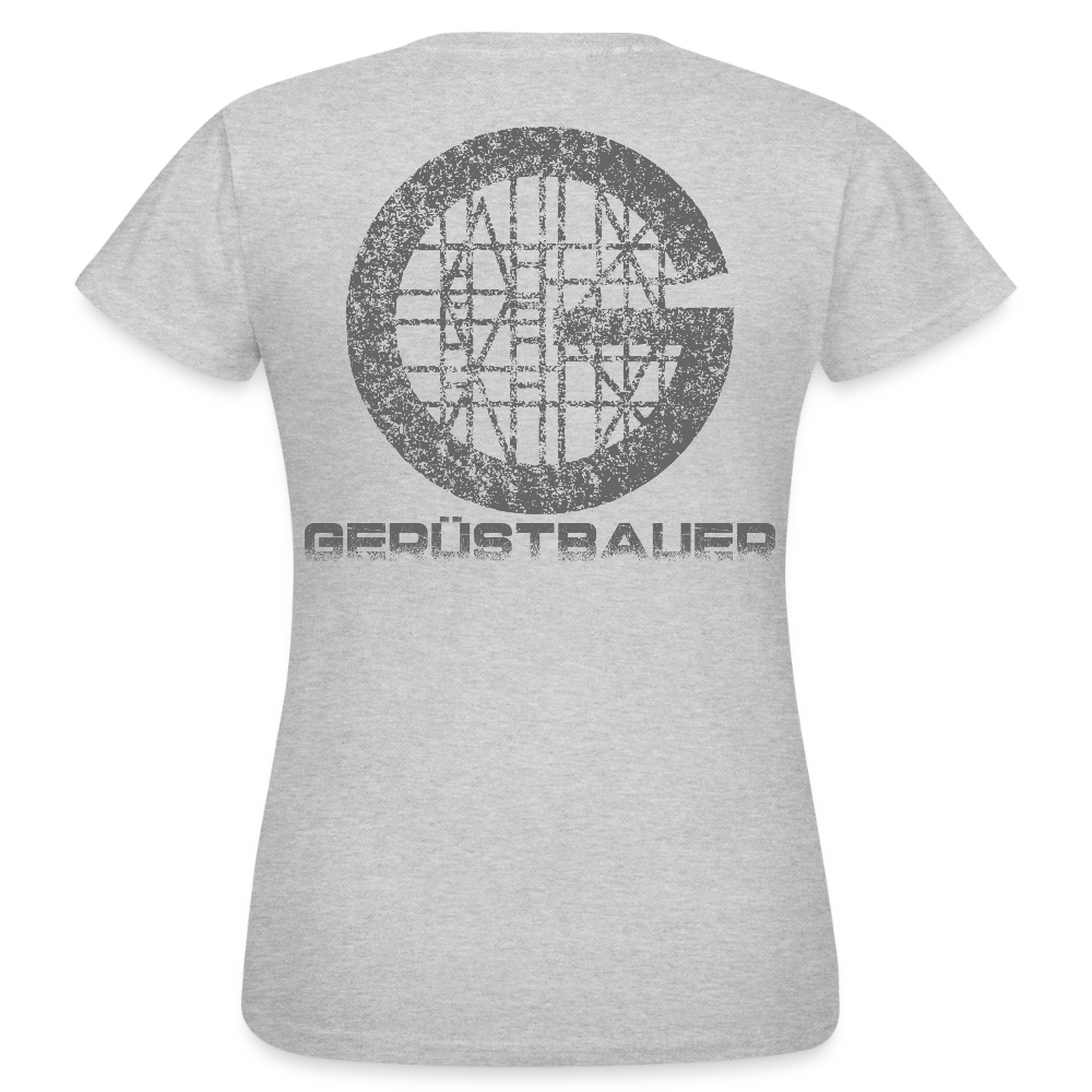 Frauen T-Shirt "Gerüstbauer" - Grau meliert