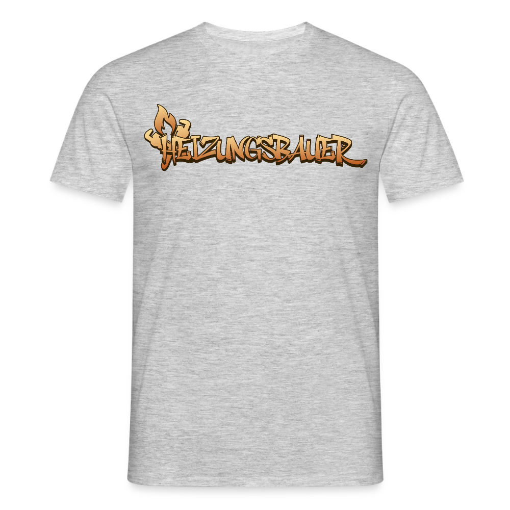 Unisex T-Shirt "Heizungsbauer" Grau meliert Männer T-Shirt