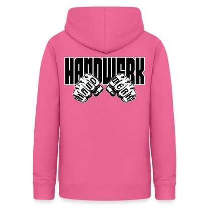 Frauen Hoodie "Handwerk" (beidseitig beruckt) Pink Frauen Hoodie