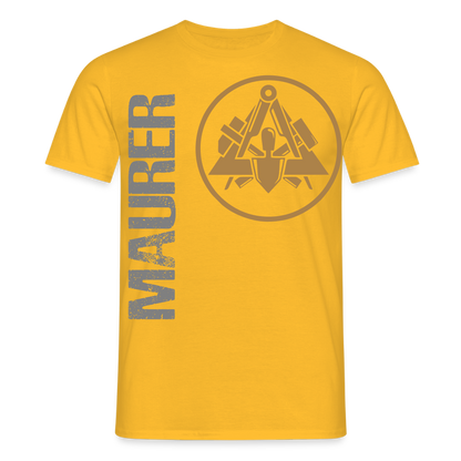 Unisex T-Shirt "Maurer" Gelb Männer T-Shirt