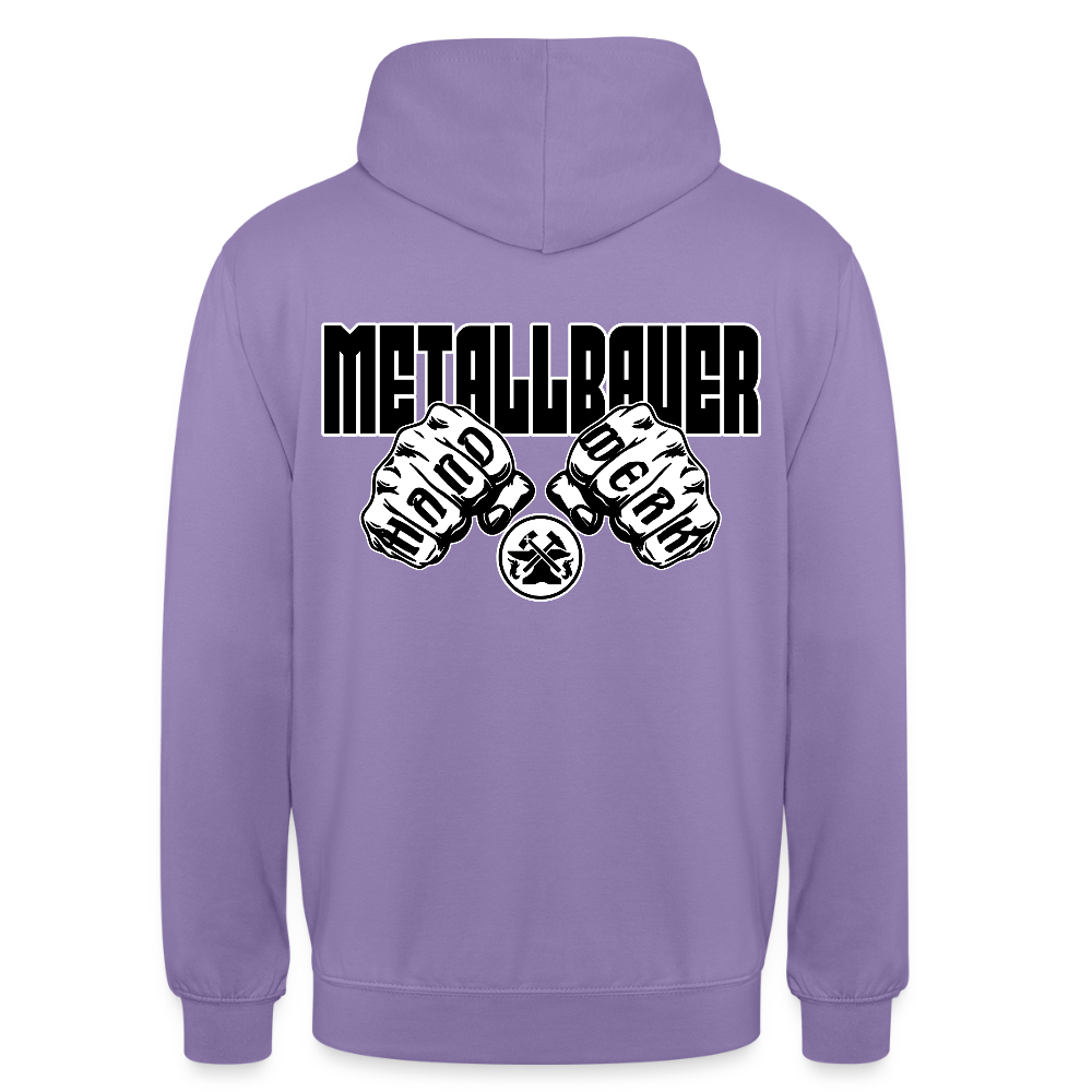 Unisex Hoodie "Metallbauer" (beidseitig bedruckt) Lavendel Unisex Hoodie