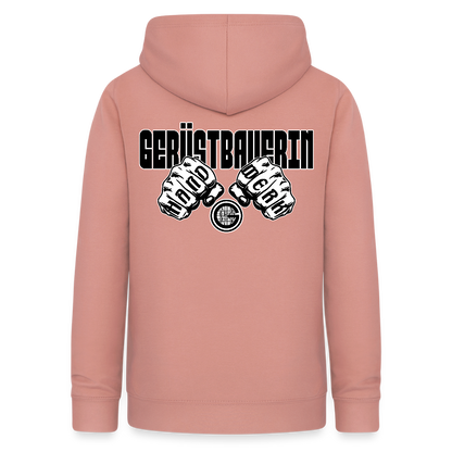 Frauen Hoodie "Gerüstbauerin" (beidseitig beruckt) - Altrosa