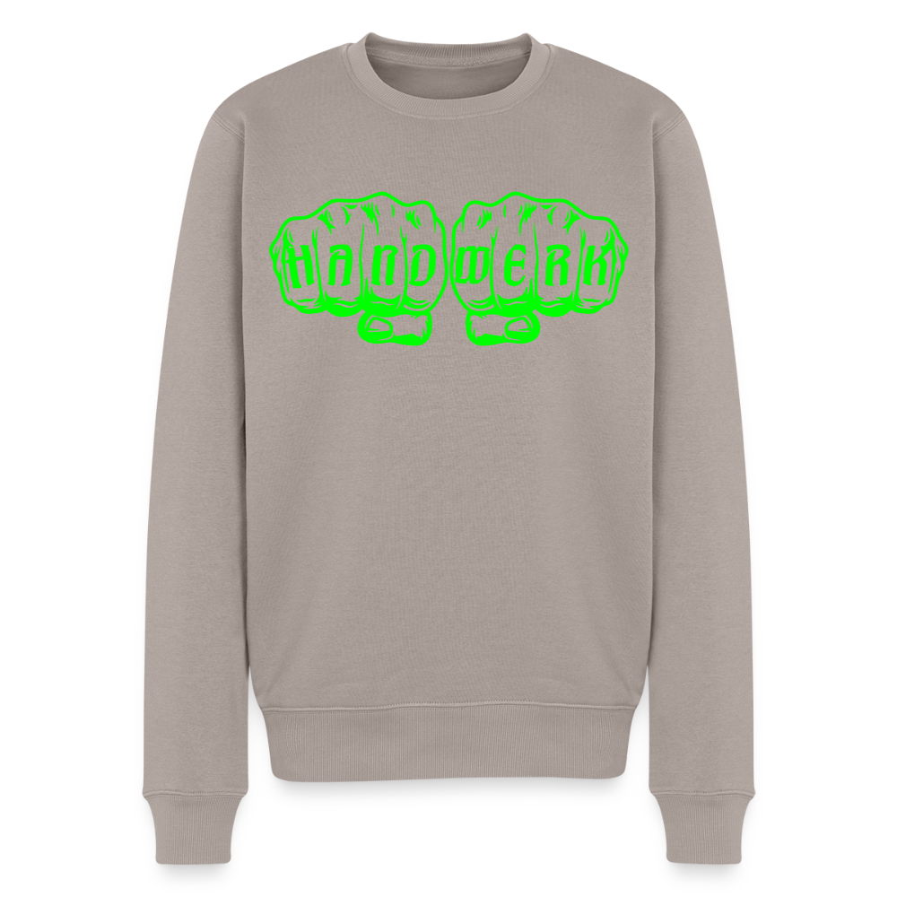 Unisex Premium Pullover "Schweisser" neongrün Taupe Männer Premium Pullover