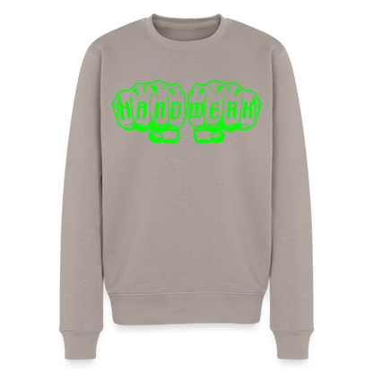 Unisex Premium Pullover "Schweisser" neongrün Taupe Männer Premium Pullover