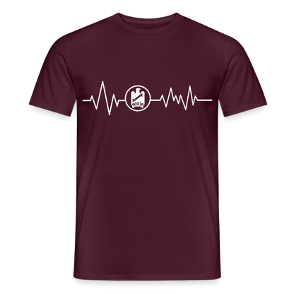 Unisex T-Shirt "KFZ-Mechaniker"-Heartbeat von Spreadconnect, Männer T-Shirt mit Automobil-Design und Herzschlag-Motiv.