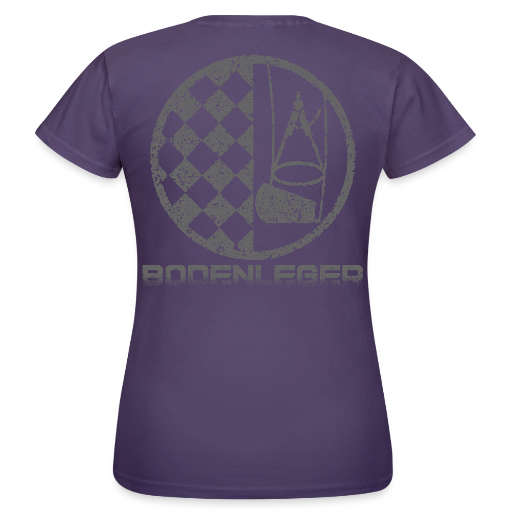 Frauen T-Shirt "Bodenleger" Dunkellila Frauen T-Shirt