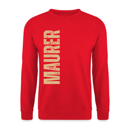 Unisex Pullover "Maurer" Rot Unisex Pullover